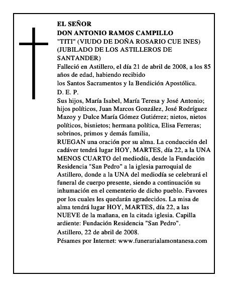 DON ANTONIO RAMOS CAMPILLO