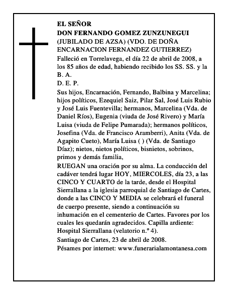 DON FERNANDO GOMEZ ZUNZUNEGUI