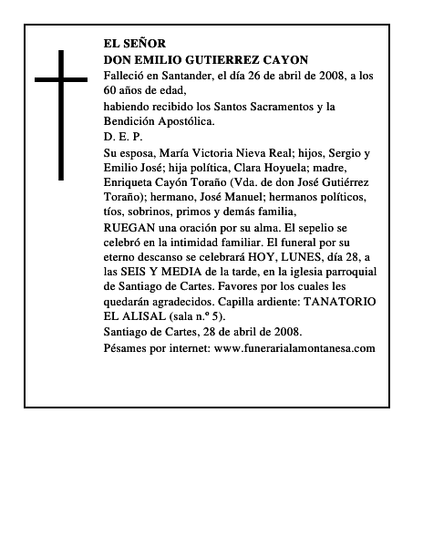 DON EMILIO GUTIERREZ CAYON