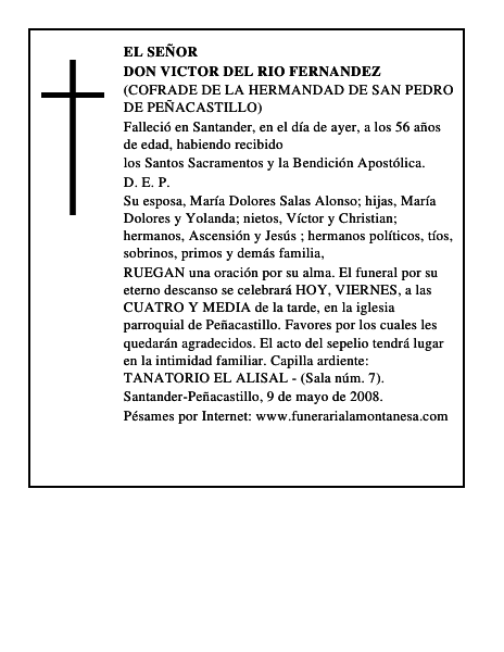 DON VICTOR DEL RIO FERNANDEZ