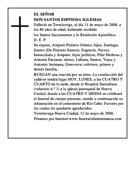 DON SANTOS ESPINOSA IGLESIAS