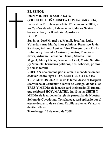 DON MIGUEL RAMOS SAIZ