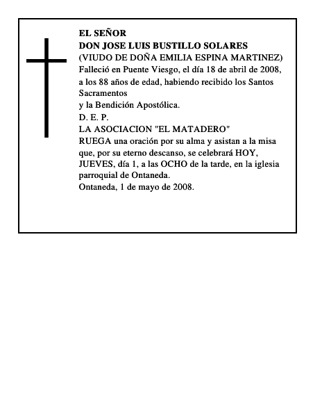 DON JOSE LUIS BUSTILLO SOLARES