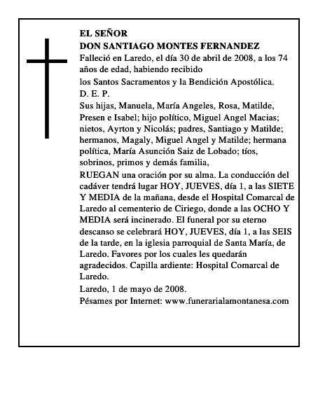 DON SANTIAGO MONTES FERNANDEZ