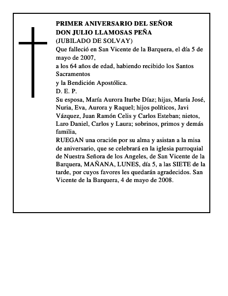 DON JULIO LLAMOSAS PEÑA
