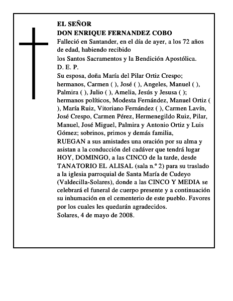 DON ENRIQUE FERNANDEZ COBO