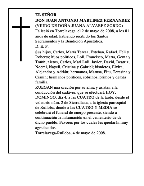 DON JUAN ANTONIO MARTINEZ FERNANDEZ