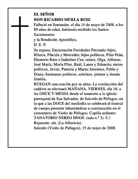 DON RICARDO MUELA RUIZ
