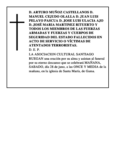 D. ARTURO MUÑOZ CASTELLANOS D. MANUEL CEJUDO OLALLA D. JUAN LUIS PELAYO PASCUA D. JOSE LUIS U