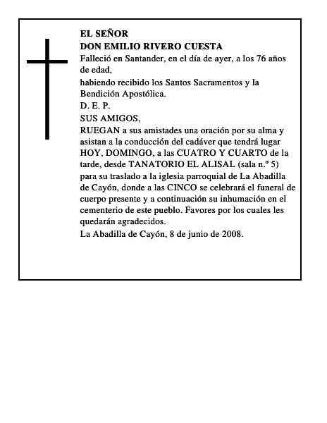 DON EMILIO RIVERO CUESTA