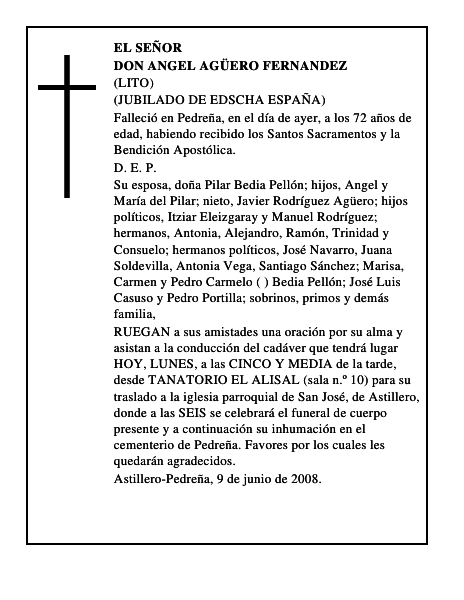 DON ANGEL AGÜERO FERNANDEZ