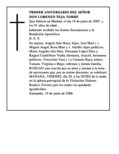 DON LORENZO TEJA TORRE