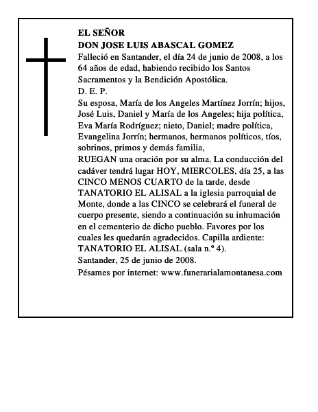 DON JOSE LUIS ABASCAL GOMEZ