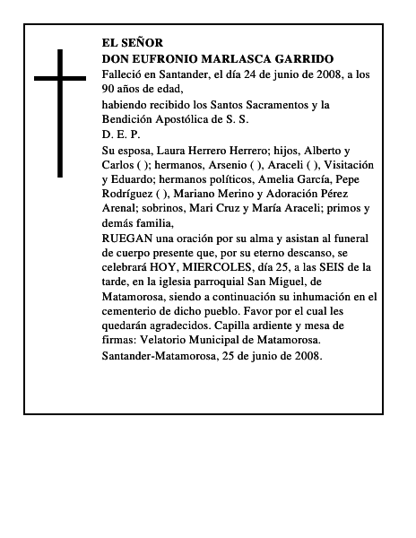 DON EUFRONIO MARLASCA GARRIDO