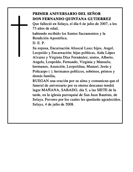 DON FERNANDO QUINTANA GUTIERREZ