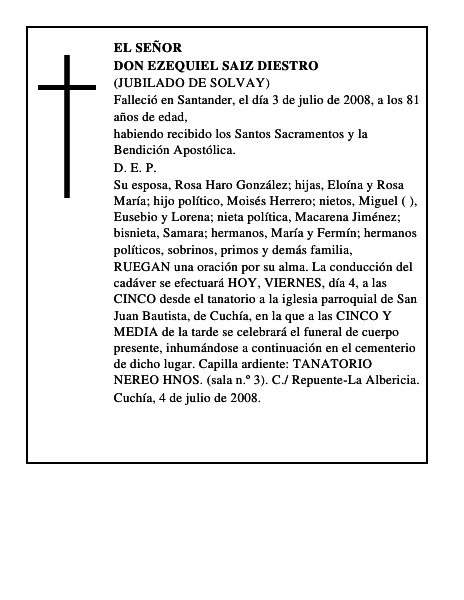 DON EZEQUIEL SAIZ DIESTRO