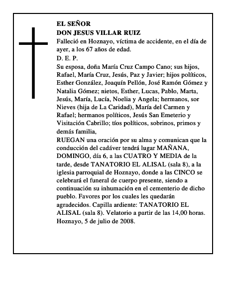 DON JESUS VILLAR RUIZ