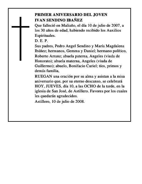 IVAN SENDINO IBAÑEZ
