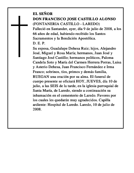 DON FRANCISCO JOSE CASTILLO ALONSO