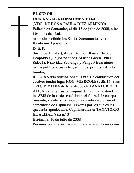 DON ANGEL ALONSO MENDOZA