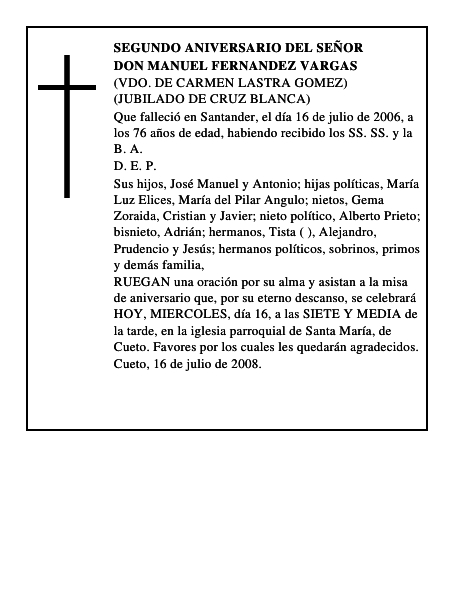 DON MANUEL FERNANDEZ VARGAS