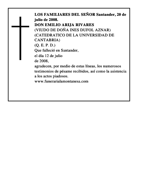 DON EMILIO ARIJA RIVARES