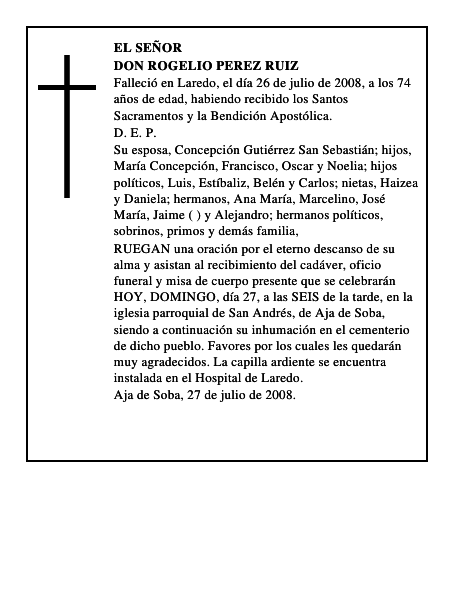 DON ROGELIO PEREZ RUIZ