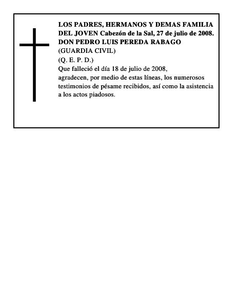 DON PEDRO LUIS PEREDA RABAGO