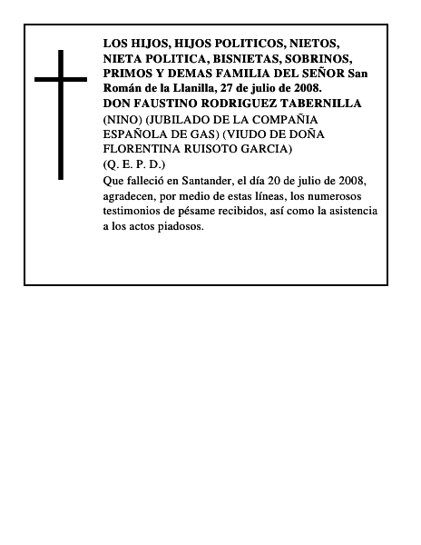 DON FAUSTINO RODRIGUEZ TABERNILLA