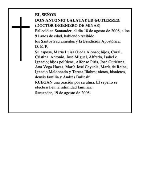 DON ANTONIO CALATAYUD GUTIERREZ