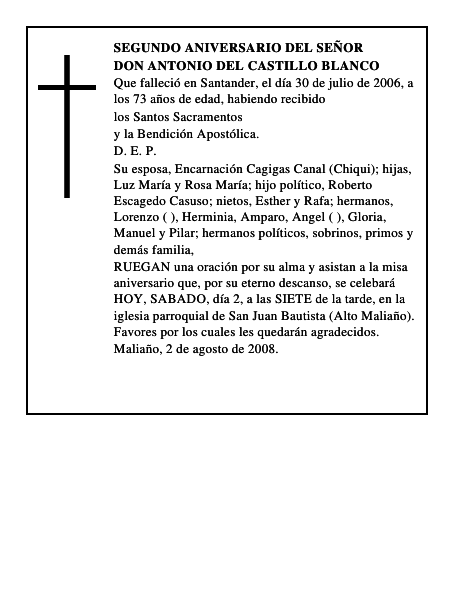 DON ANTONIO DEL CASTILLO BLANCO