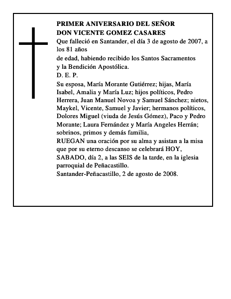 DON VICENTE GOMEZ CASARES