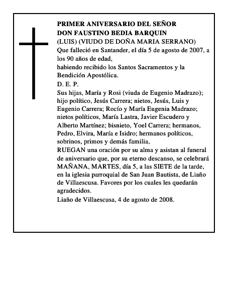 DON FAUSTINO BEDIA BARQUIN