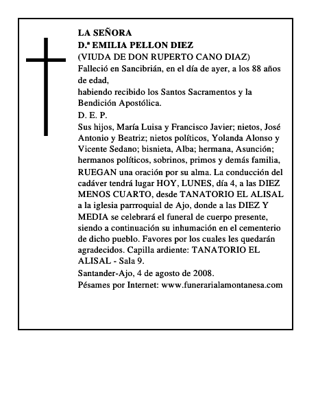 D.ª EMILIA PELLON DIEZ