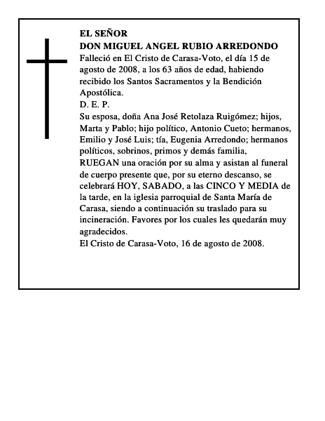 DON MIGUEL ANGEL RUBIO ARREDONDO