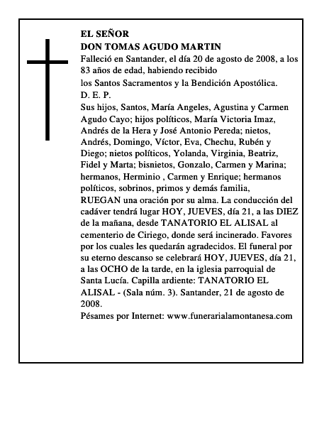 DON TOMAS AGUDO MARTIN