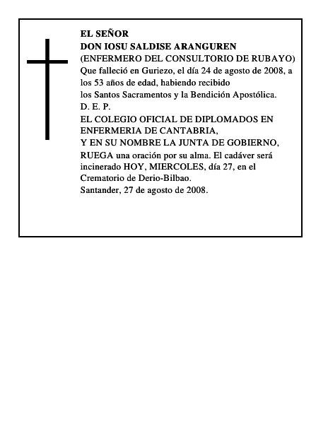 DON IOSU SALDISE ARANGUREN