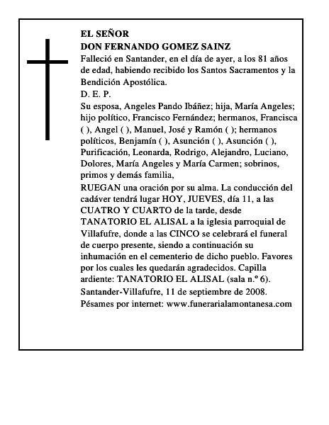 DON FERNANDO GOMEZ SAINZ