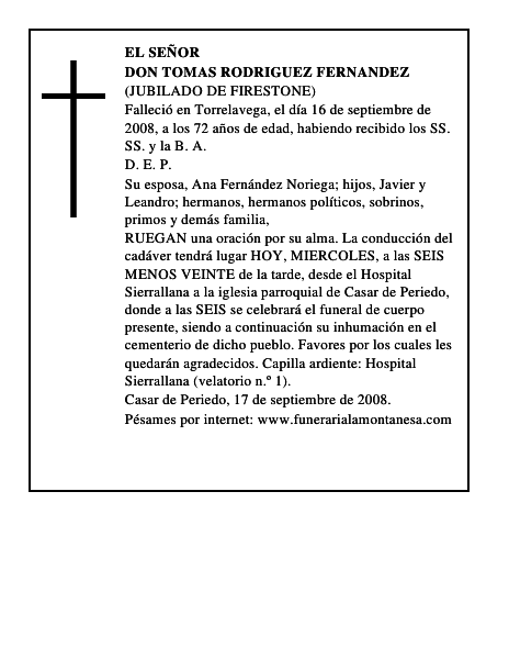 DON TOMAS RODRIGUEZ FERNANDEZ