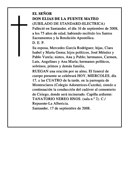 DON ELIAS DE LA FUENTE MATEO