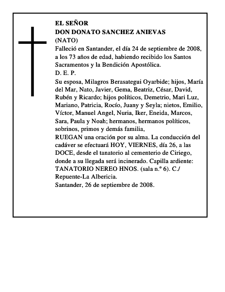 DON DONATO SANCHEZ ANIEVAS