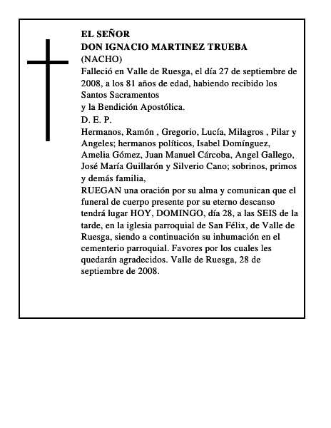 DON IGNACIO MARTINEZ TRUEBA