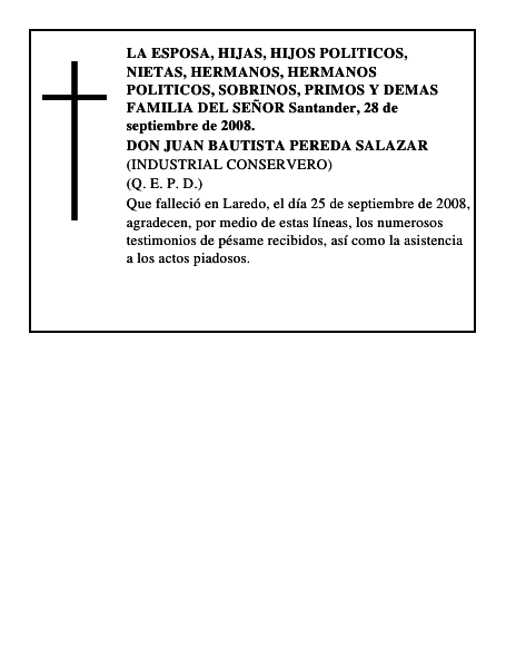 DON JUAN BAUTISTA PEREDA SALAZAR