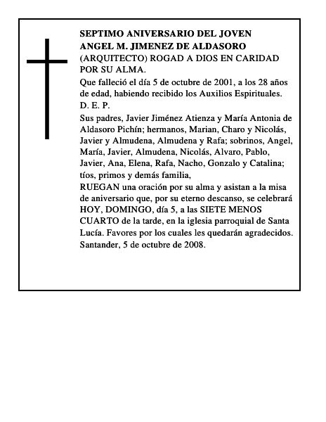 ANGEL M. JIMENEZ DE ALDASORO