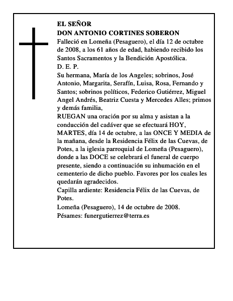 DON ANTONIO CORTINES SOBERON