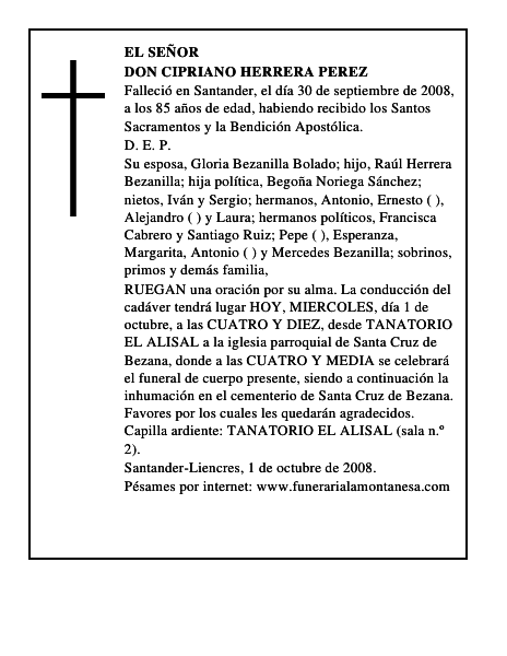 DON CIPRIANO HERRERA PEREZ