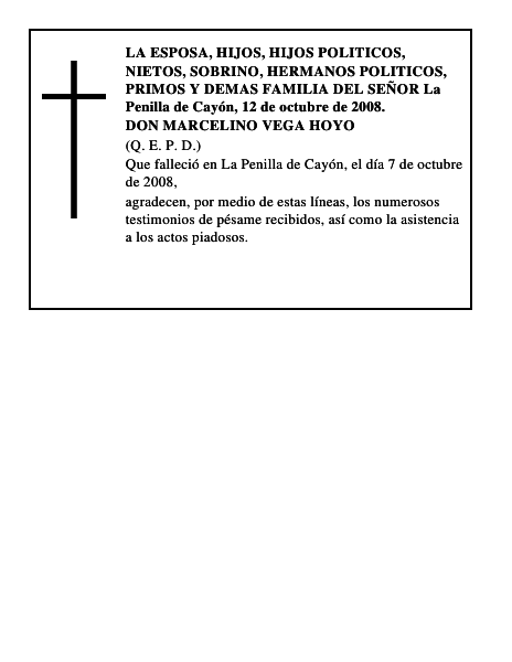 DON MARCELINO VEGA HOYO