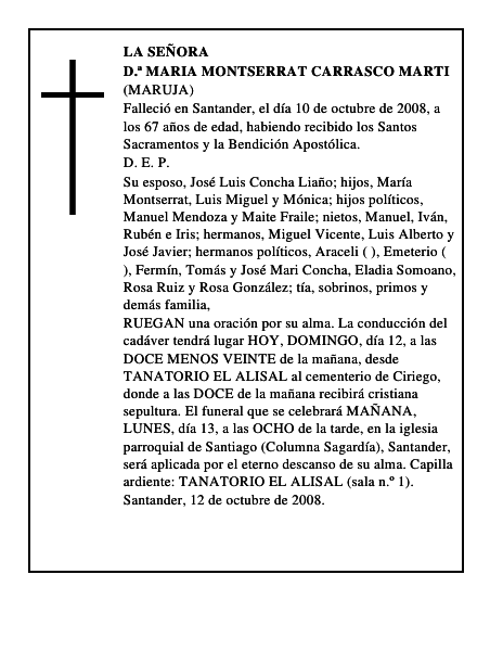 D.ª MARIA MONTSERRAT CARRASCO MARTI