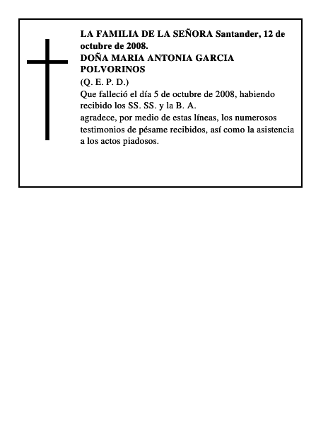 DOÑA MARIA ANTONIA GARCIA POLVORINOS
