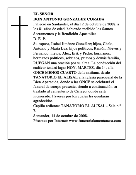DON ANTONIO GONZALEZ CORADA